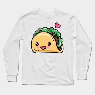 Kawaii Taco Long Sleeve T-Shirt